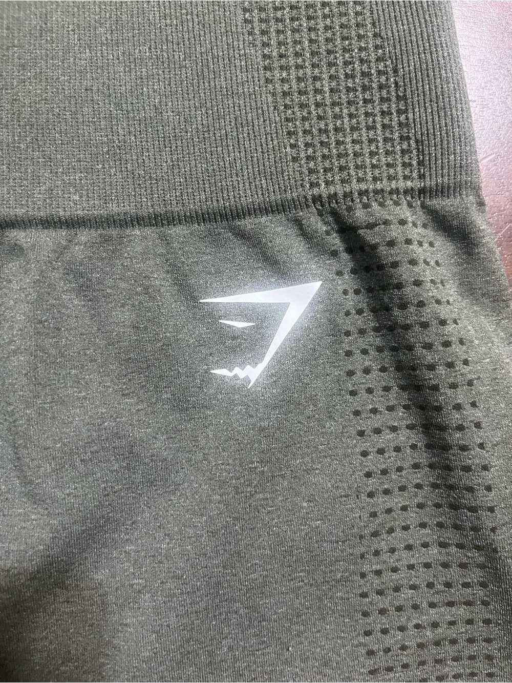 Gymshark Olive Green Seamless High-Waist Bike Shorts - Picture 3 of 4